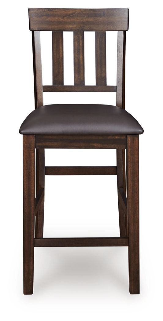 Haddigan - Tabouret de bar rembourré (Lot de 2) - Marron foncé