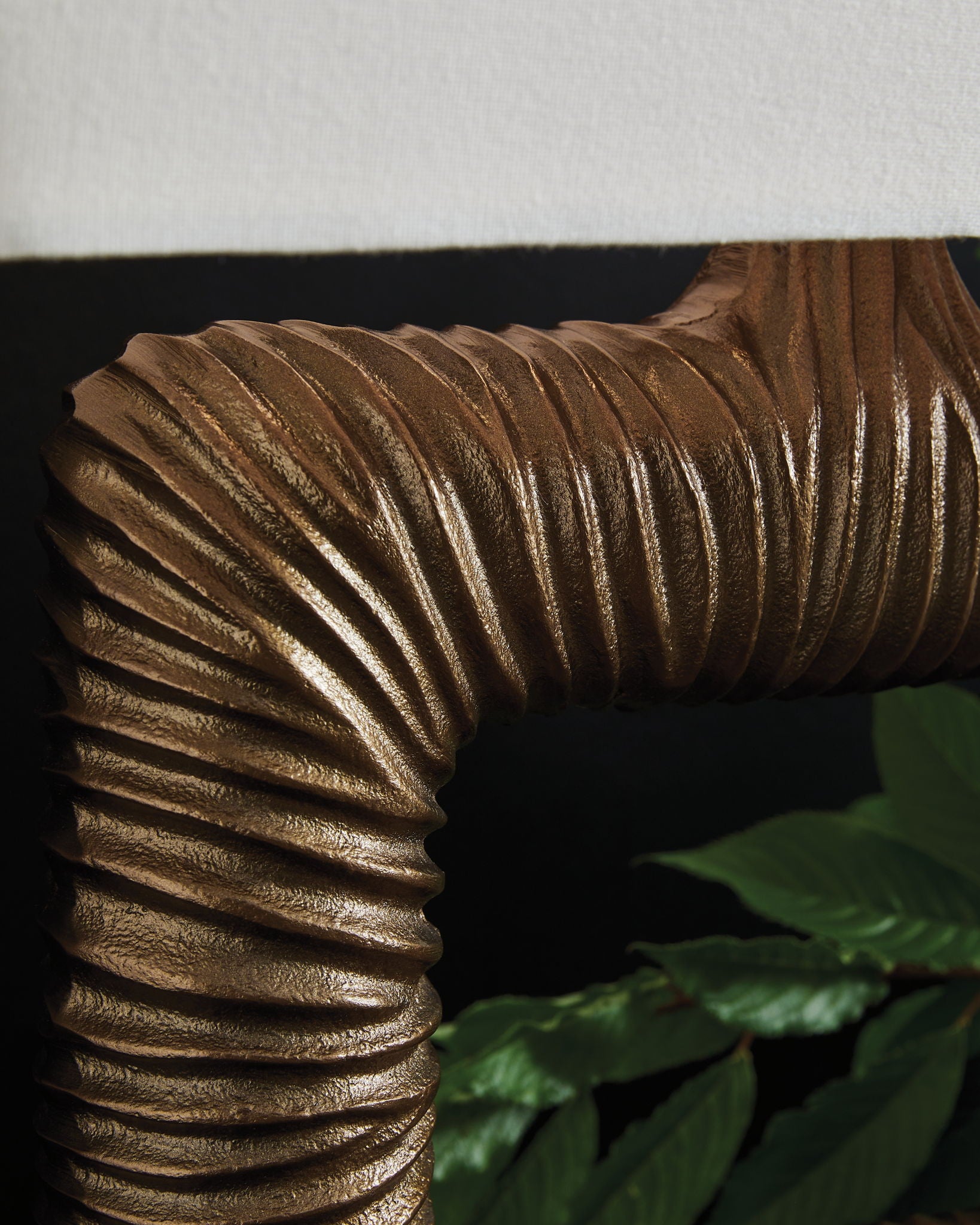 Garronby - Lampe de table en métal - Finition laiton antique