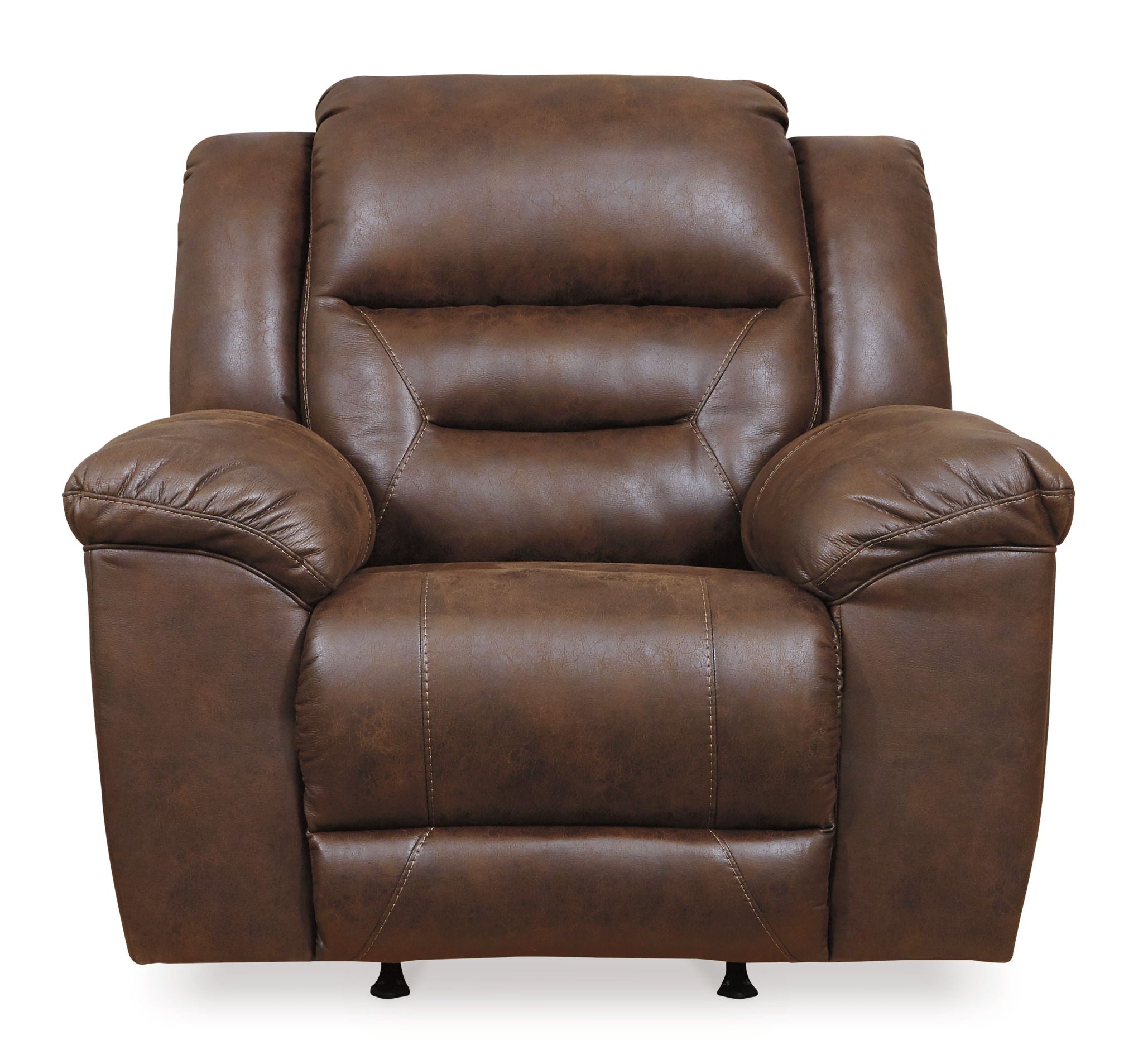 Stoneland - Fauteuil inclinable à bascule - Similicuir - Chocolat