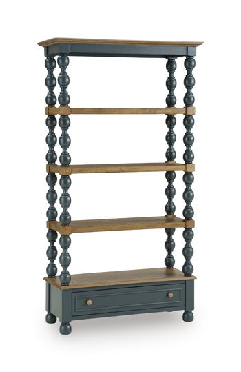 Finnworth - Bookcase - Blue / Brown