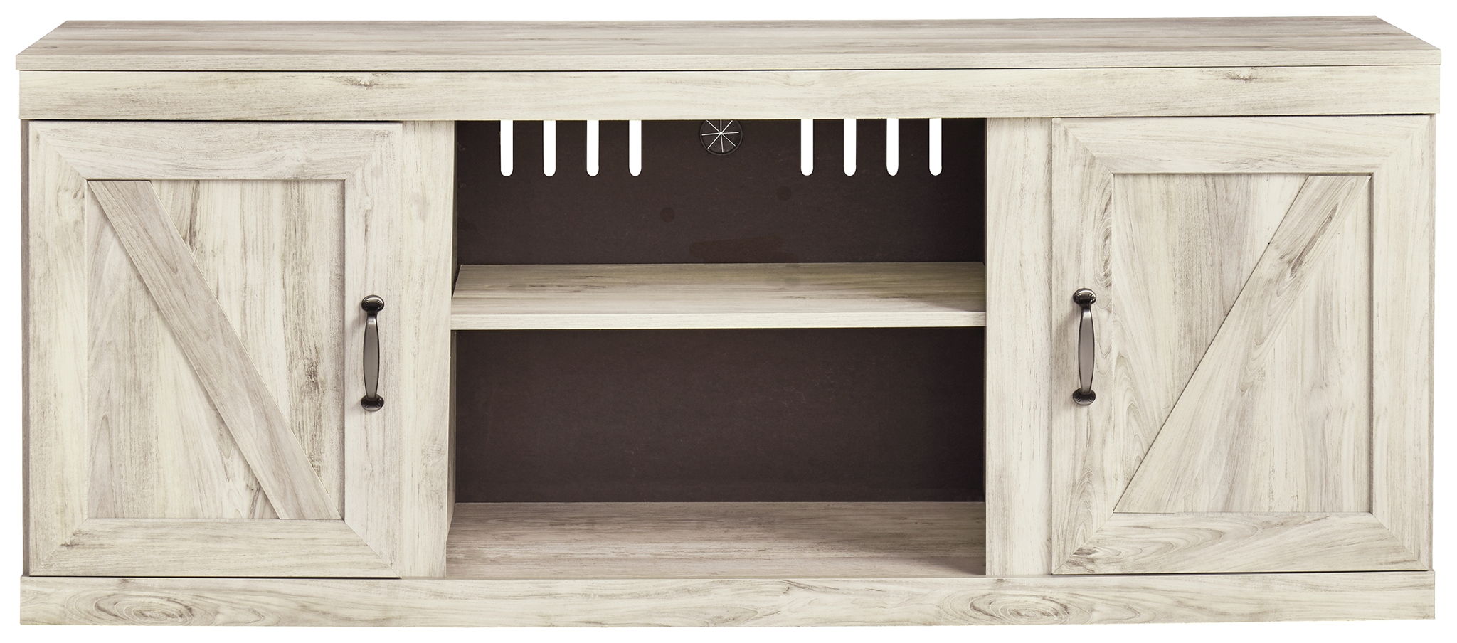 Bellaby - 60" TV Stand w/Fireplace Option - Whitewash