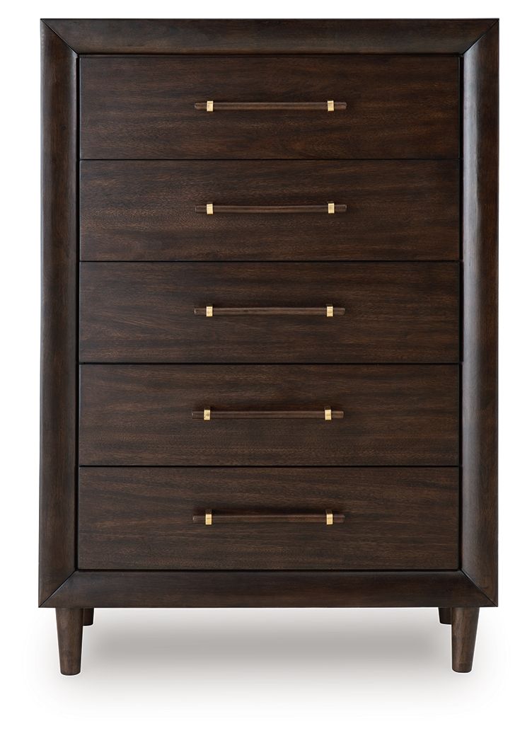 Dantenton - Commode à cinq tiroirs - Merlot