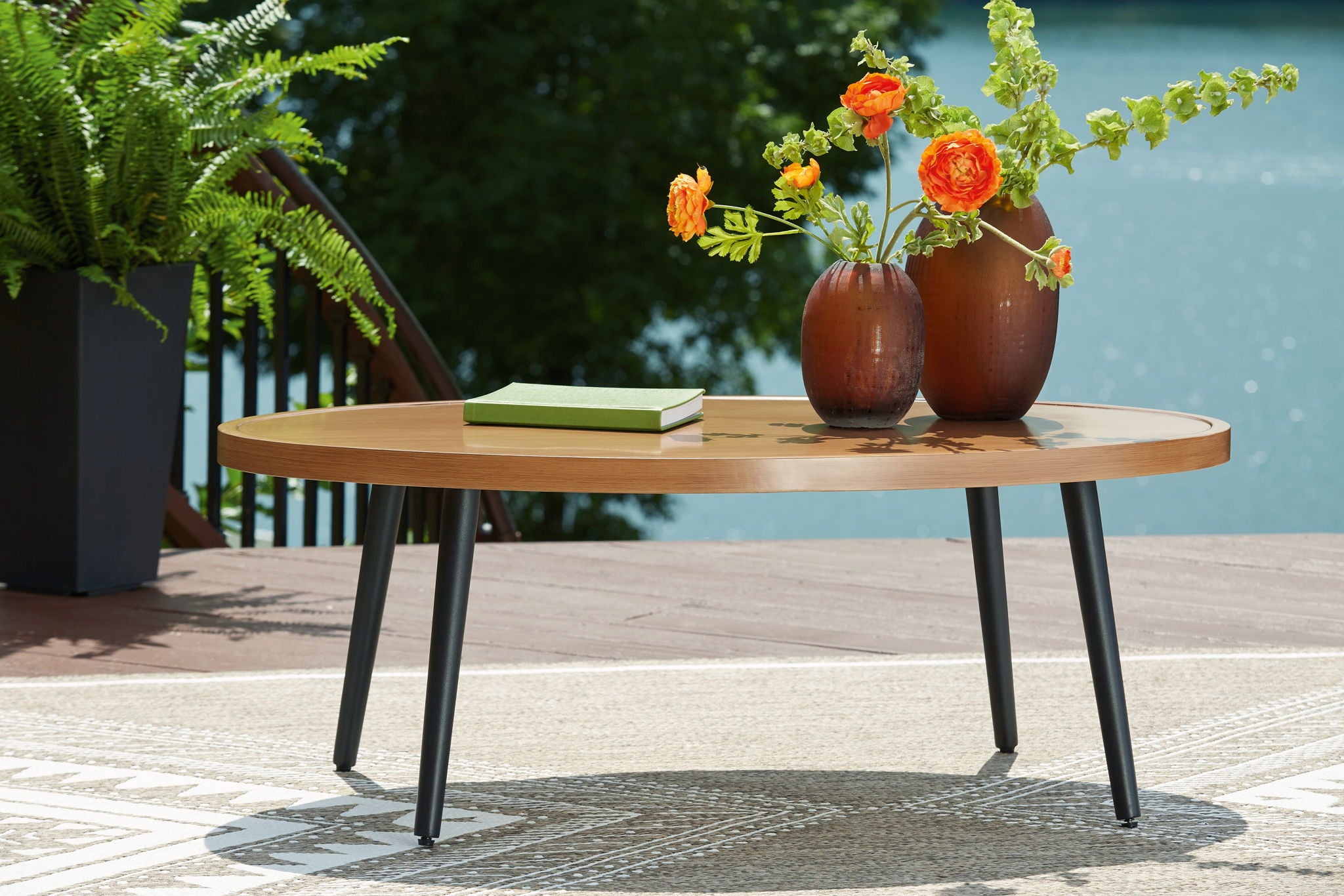 Salle Horizon - Table cocktail - Marron bicolore