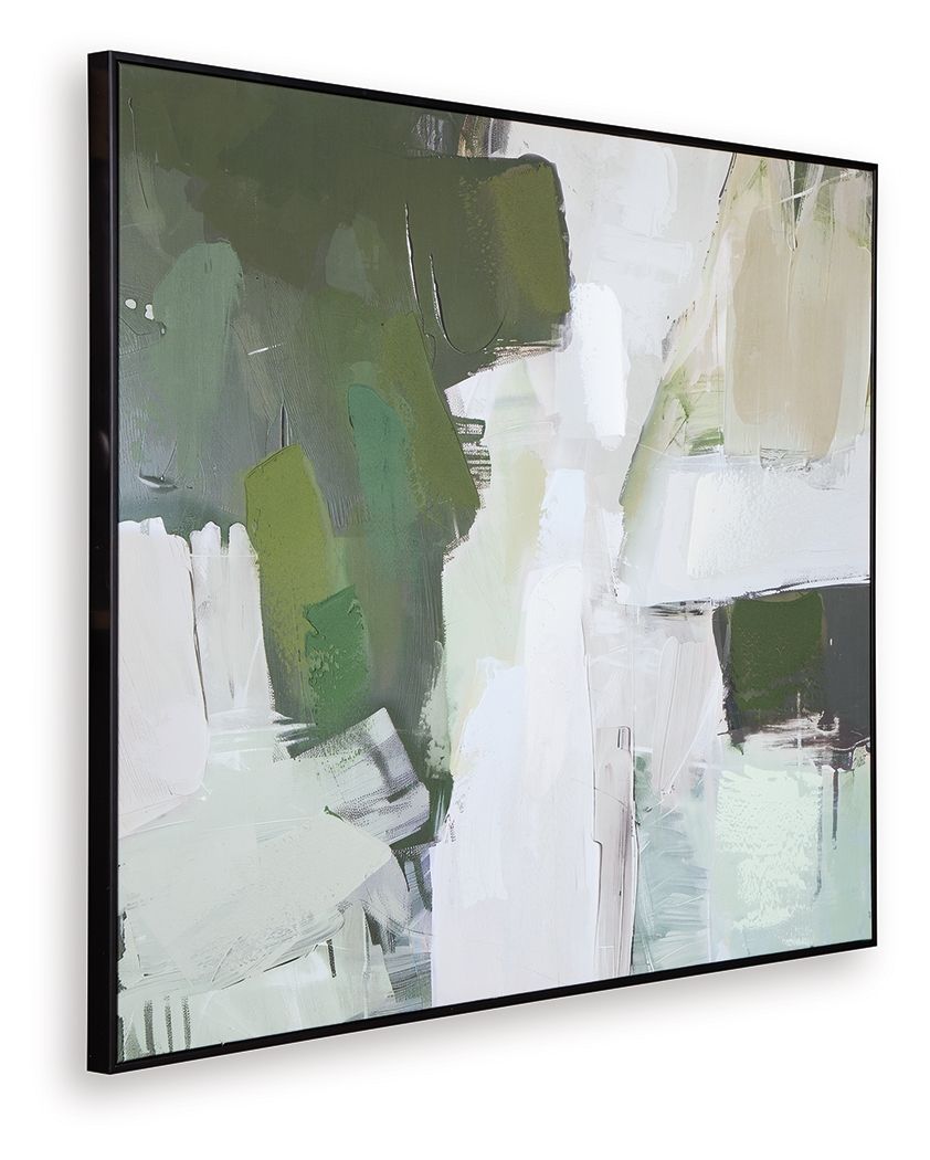 Vinick - Décoration murale - Vert / Gris / Blanc