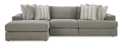 Avaliyah 3 Piece Modular Sectional with Chaise - Ash / Left Facing