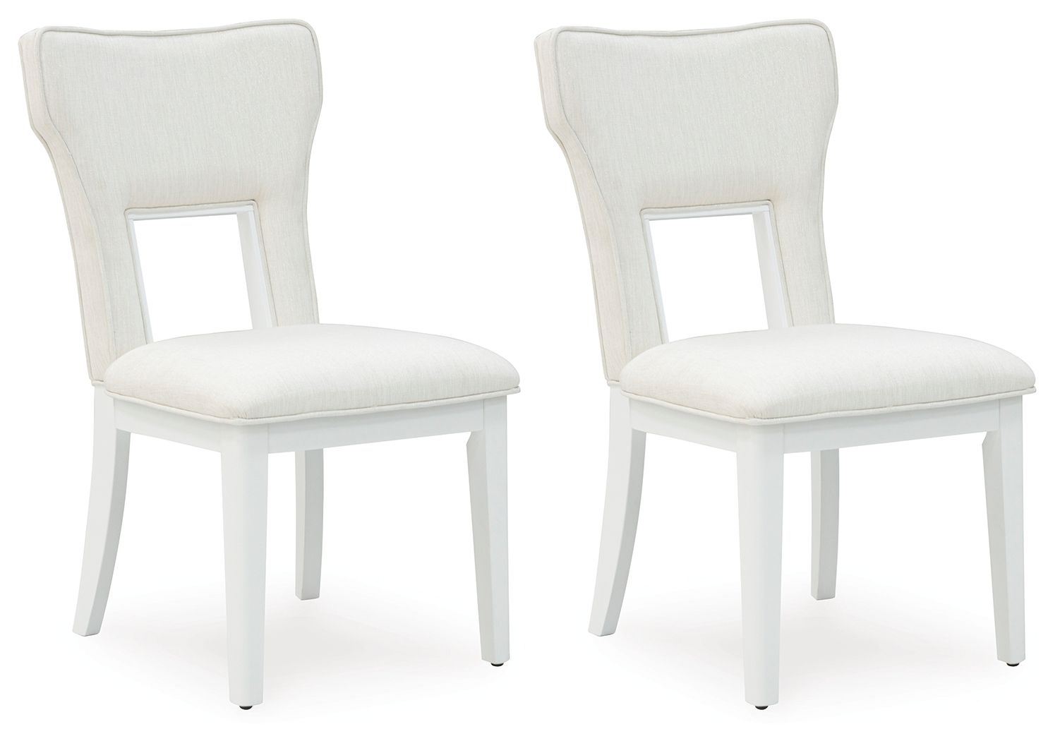 Chalanna - Chaise de salle à manger capitonnée (Lot de 2) - Blanc