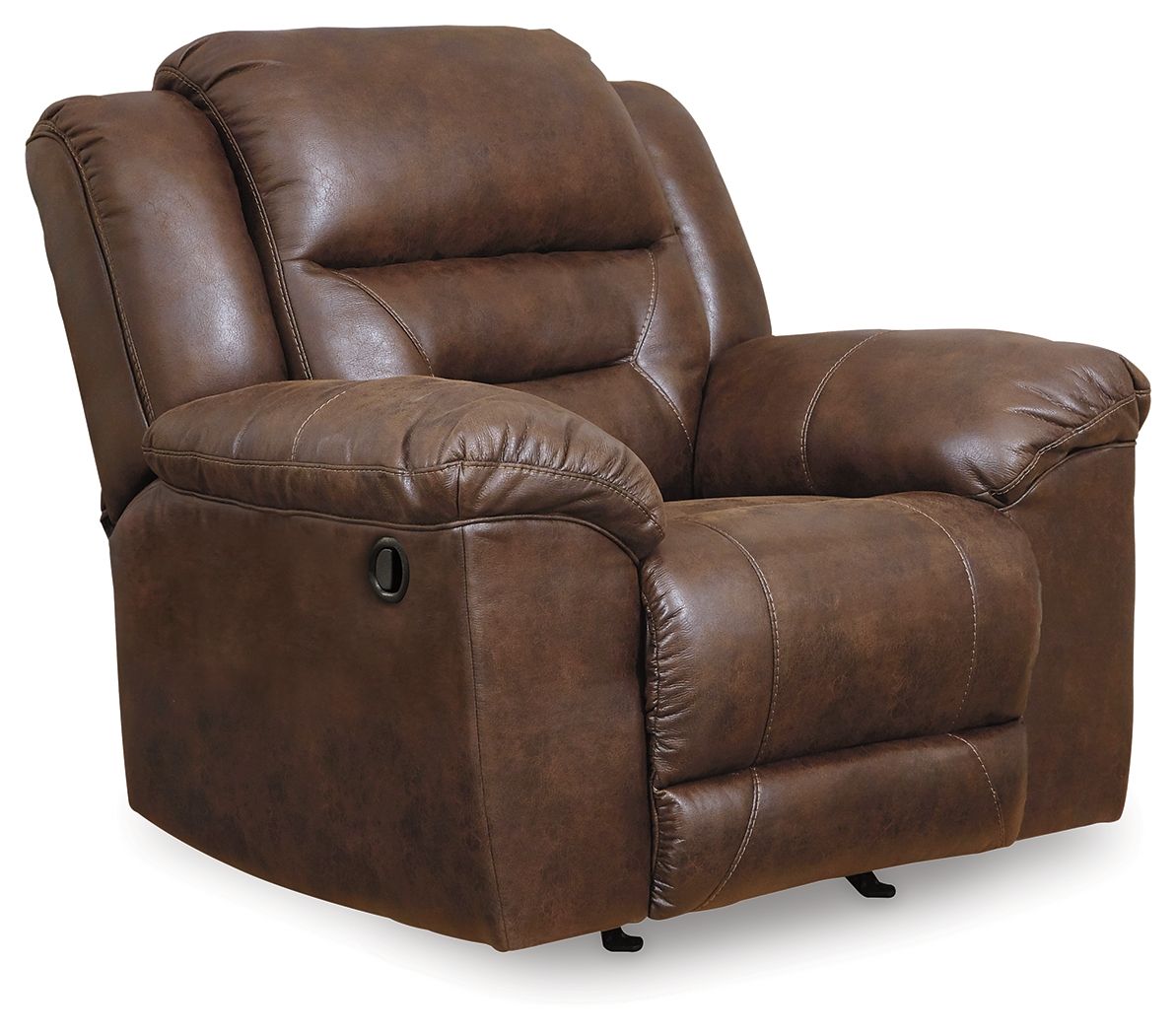 Stoneland - Fauteuil inclinable à bascule - Similicuir - Chocolat