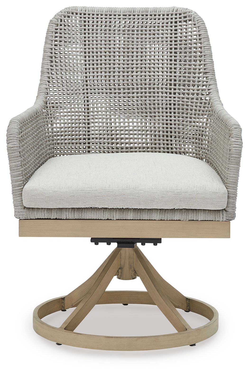 Seton Creek - Chaise pivotante avec coussin (Lot de 2) - Gris