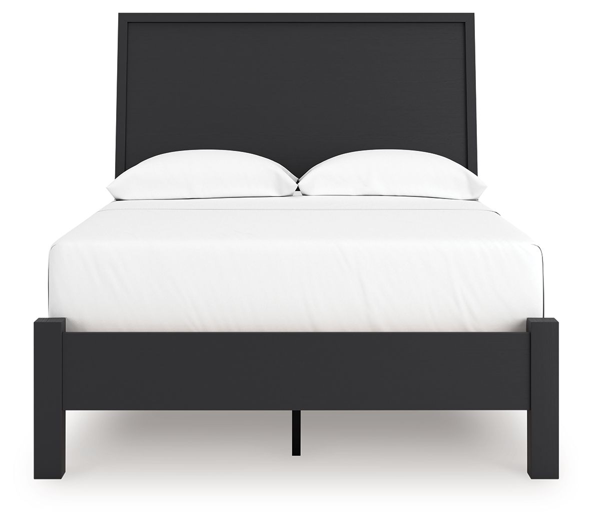 Danziar - Full Panel Bed With Low Footboard - Black