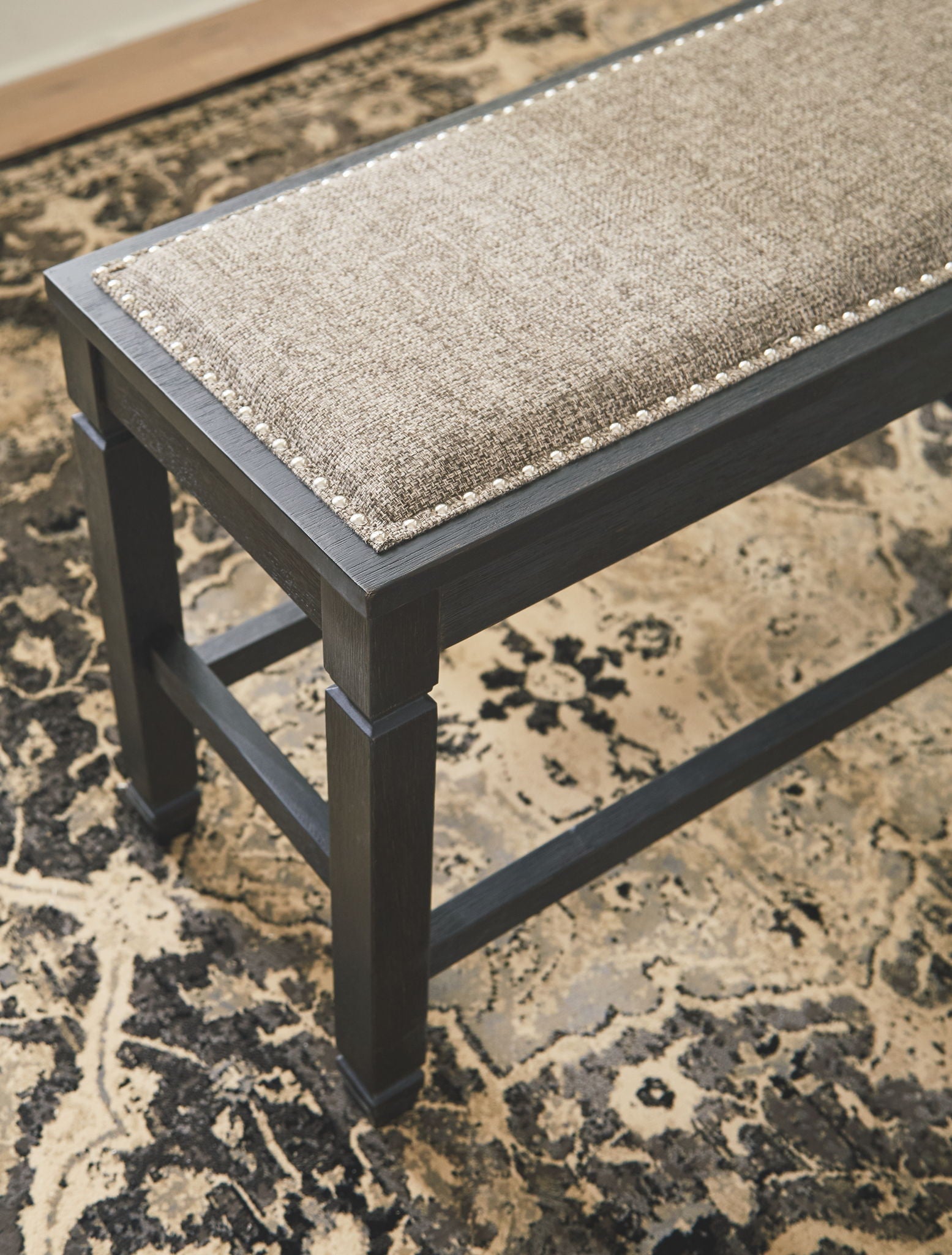 Tyler Creek - Banc rembourré pour comptoir double - Noir antique