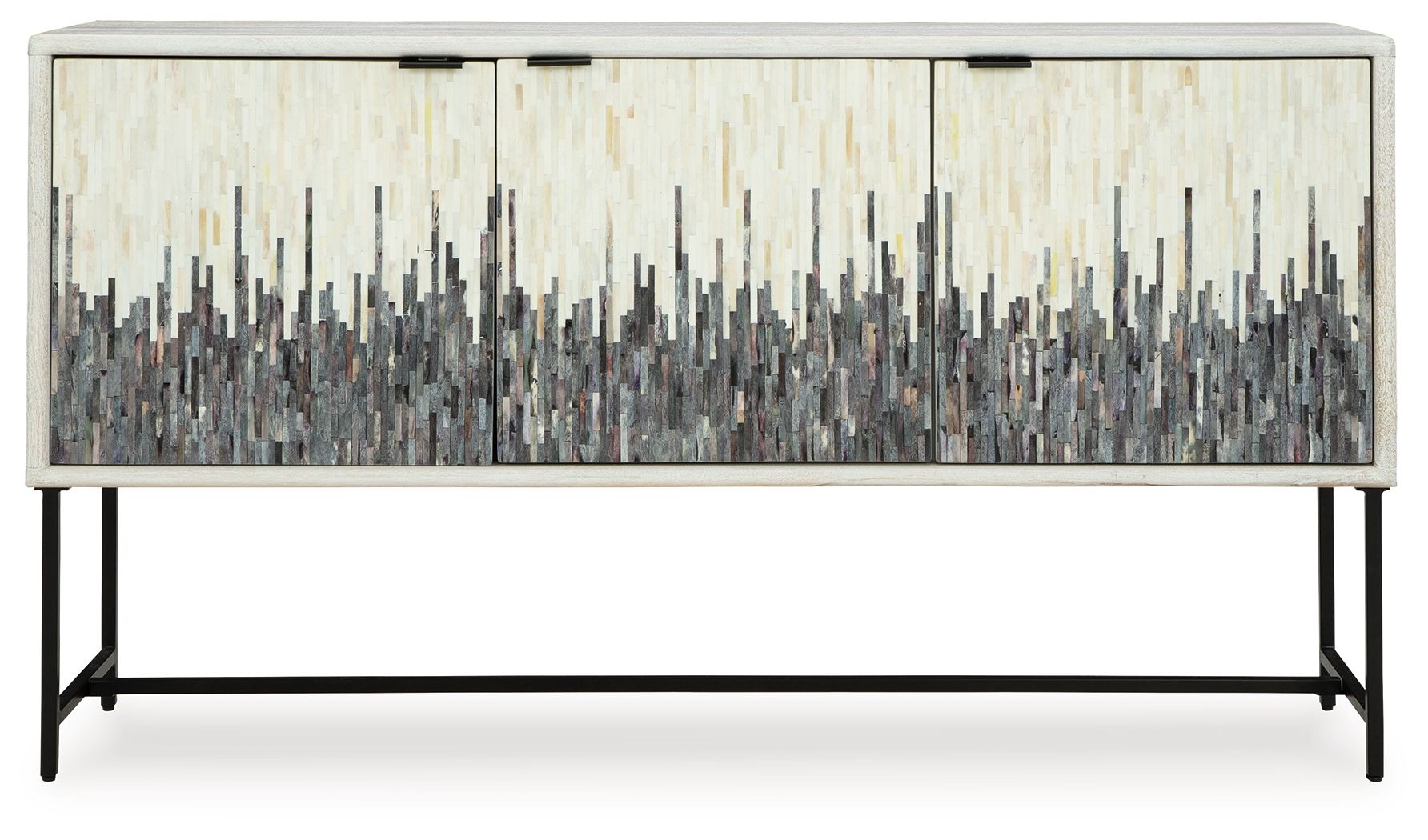 Freyton - Meuble d'appoint - Blanc / Gris