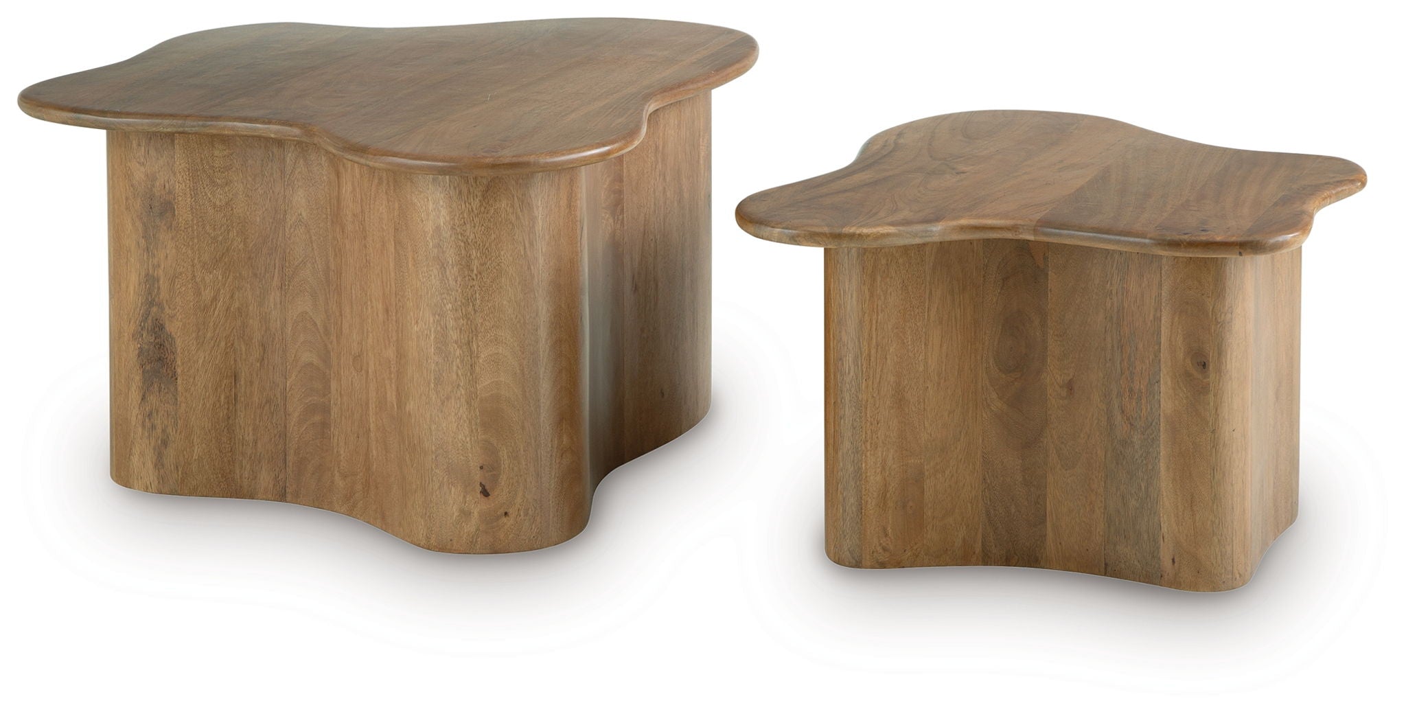Abeford - Table d'appoint Cocktail (Lot de 2) - Marron