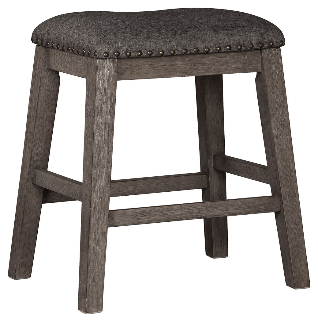 Caitbrook - Tabouret rembourré (Lot de 2) - Gris