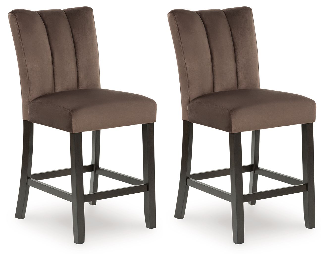 Jeshina - Tabouret de bar rembourré (Lot de 2) - Mocha