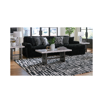 Midnight-Madness 2 Piece Sectional with Chaise - Onyx