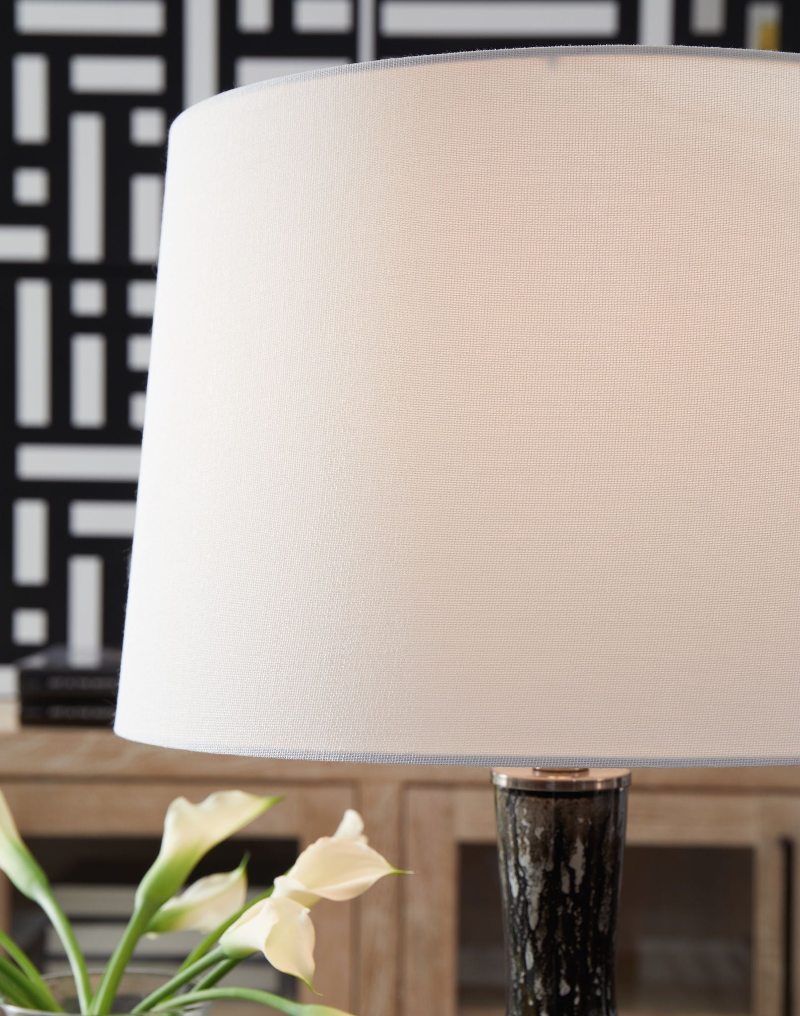Tenslow - Lampe de table en verre - Noir antique