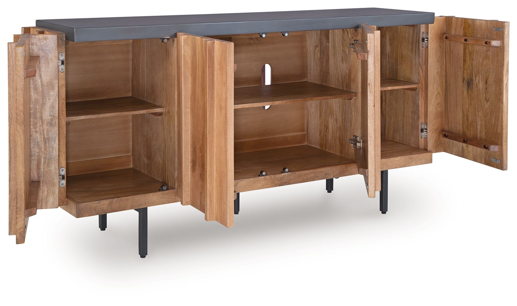 Quintavious - Meuble d'appoint - Brun / Anthracite