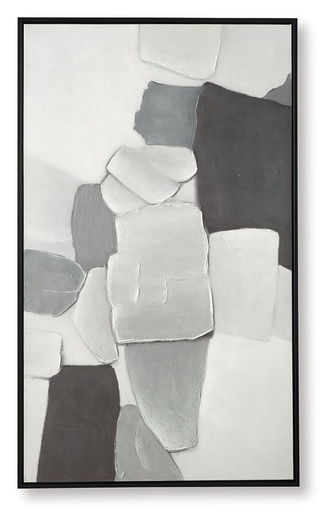 Adilson - Art mural - Blanc / Gris / Noir