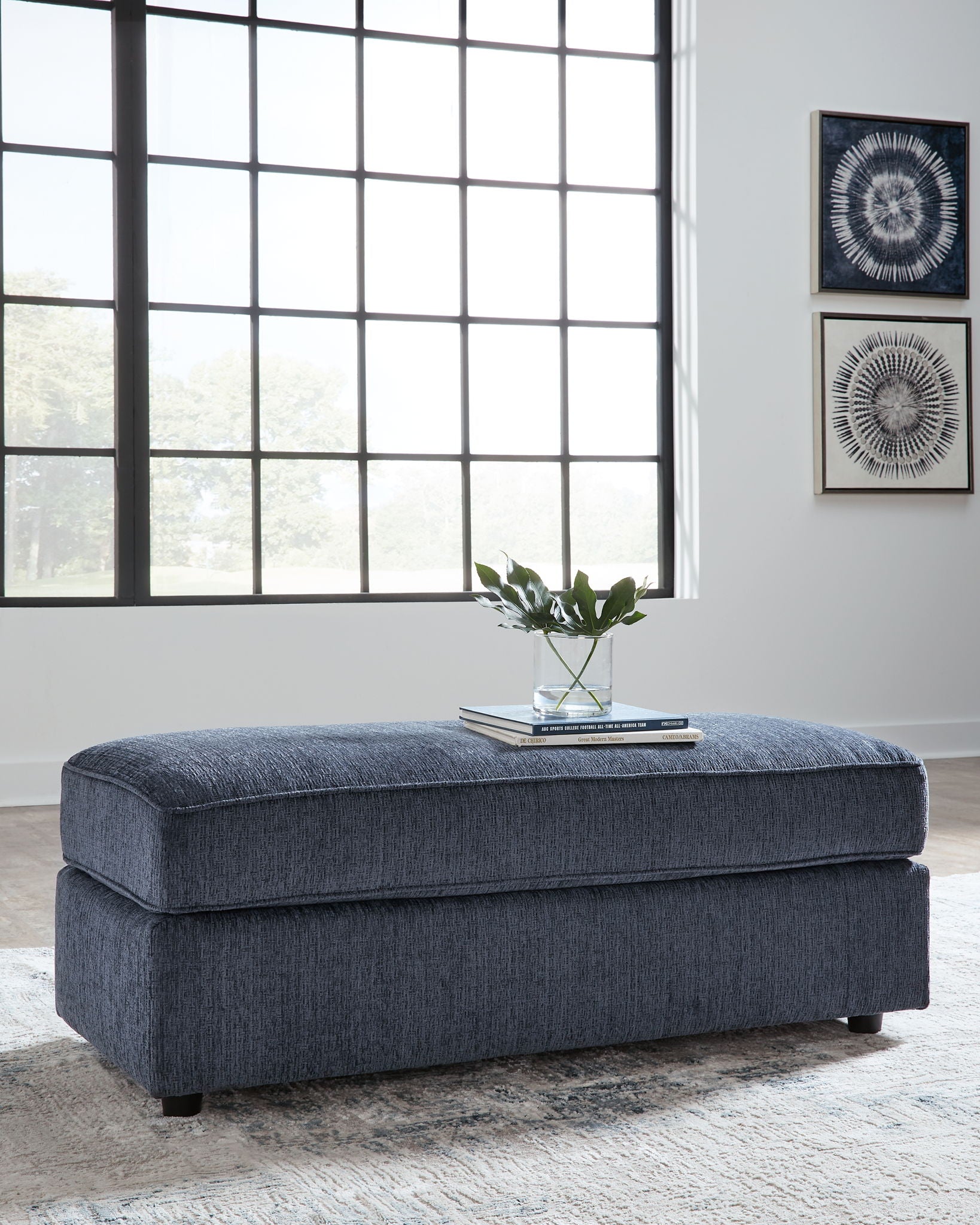 Albar Place - Grand Pouf d'appoint - Cobalt