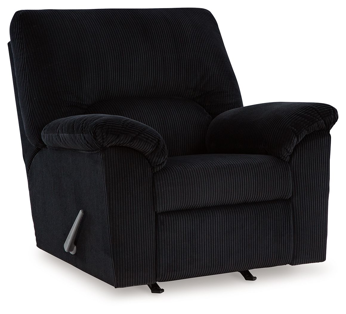 Simplejoy - Fauteuil inclinable à bascule - Tissu - Onyx