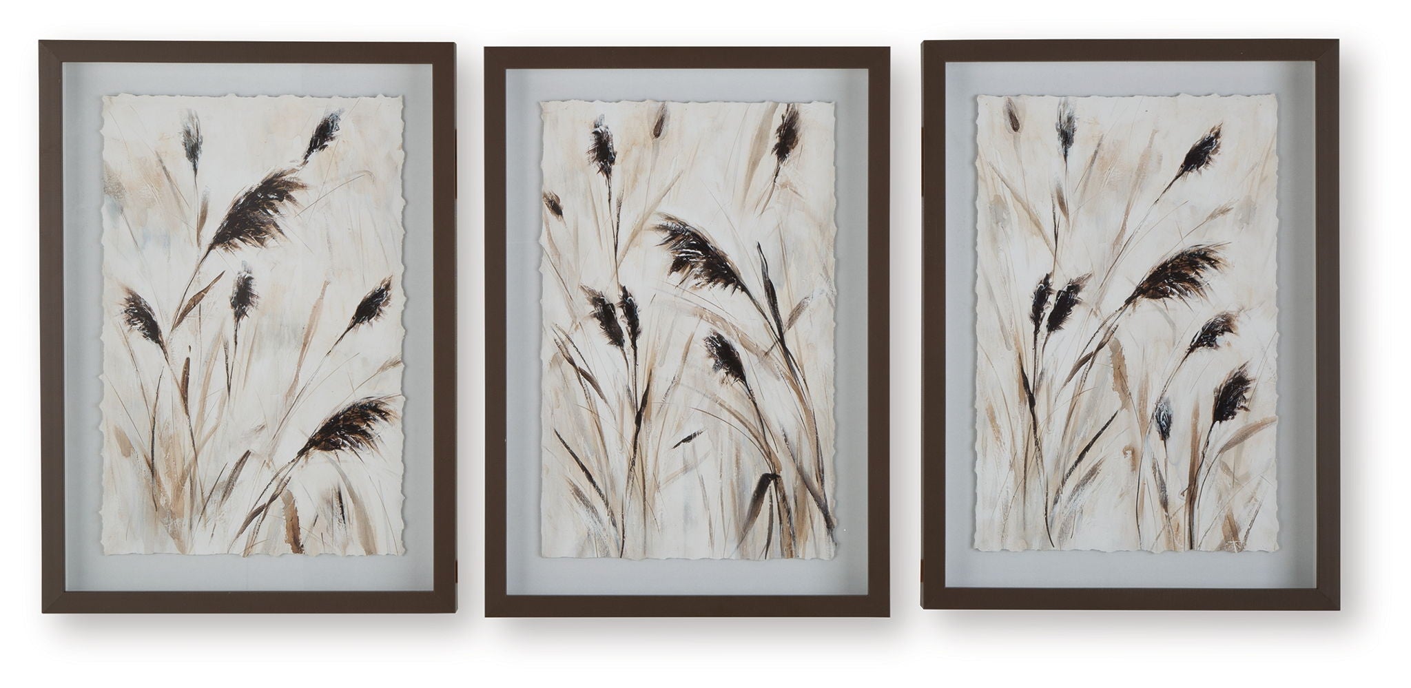 Honslow - Lot d'art mural (lot de 3) - Marron / Noir / Blanc