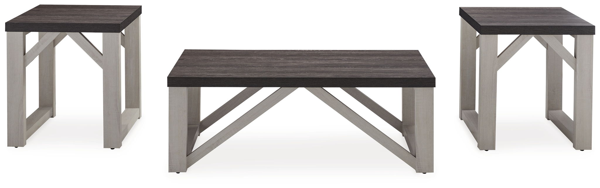 Dorrinson - Tables d'appoint (Lot de 3) - Blanc vieilli