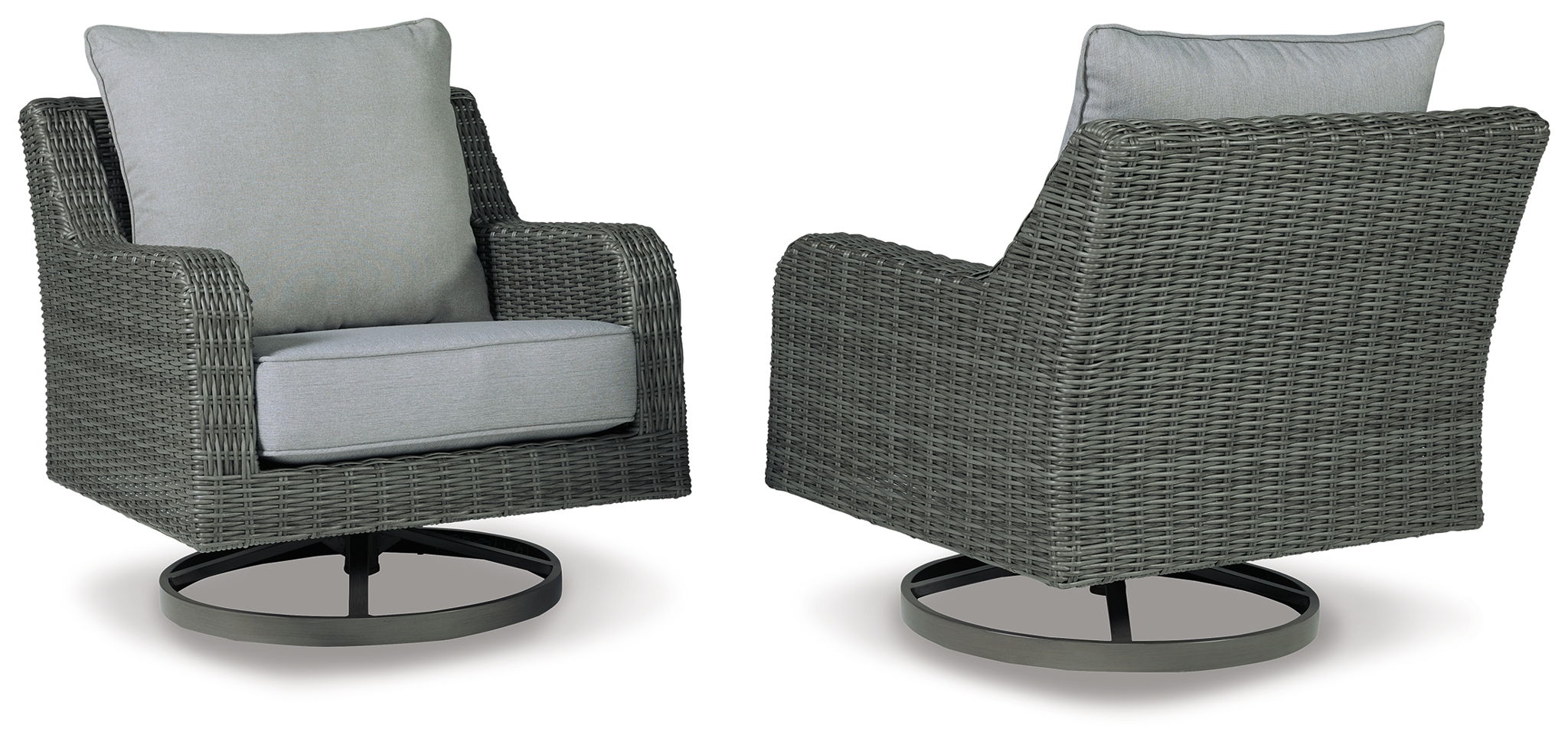 Elite Park - Fauteuil pivotant avec coussin - Gris