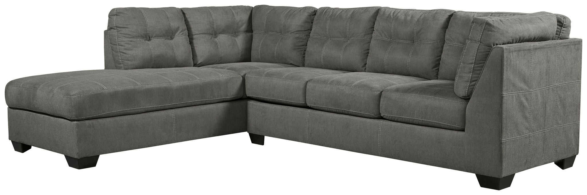 Pitkin - Left Arm Facing Corner Chaise 2 Pc Sectional - Slate