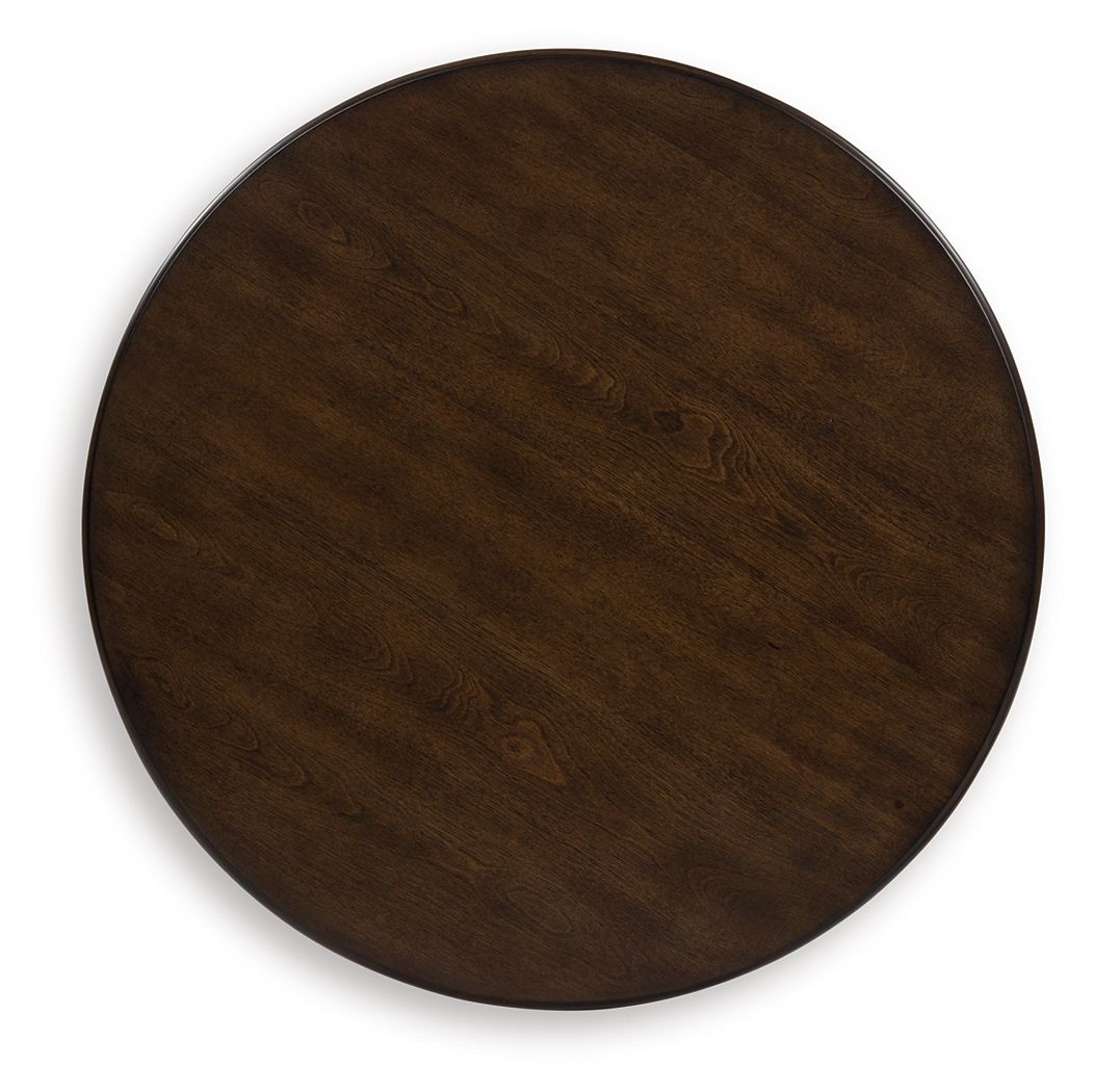 Frallyn - Table d'appoint ronde - Marron foncé