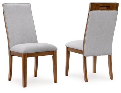Lyncott - Chaises de salle à manger rembourrées (lot de 2) - Beige / Marron