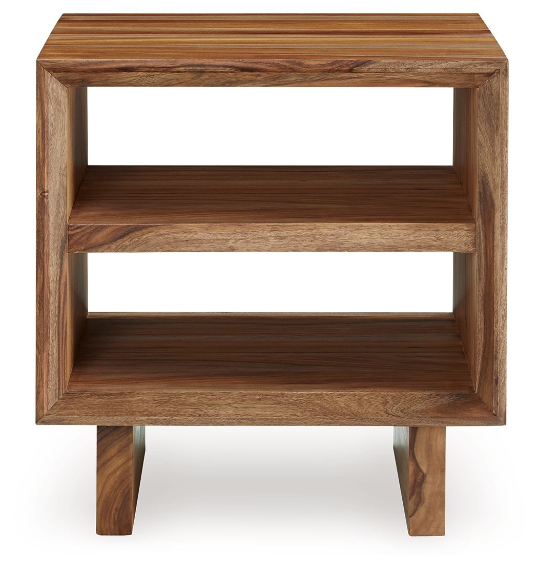 Dressonni - Table d'appoint carrée - Marron