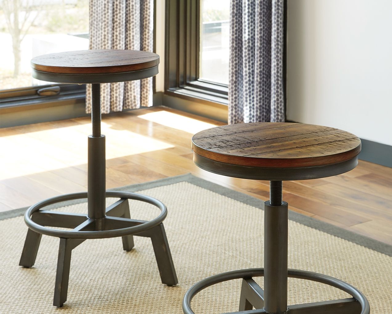 Torjin - Tabouret pivotant (Lot de 2)