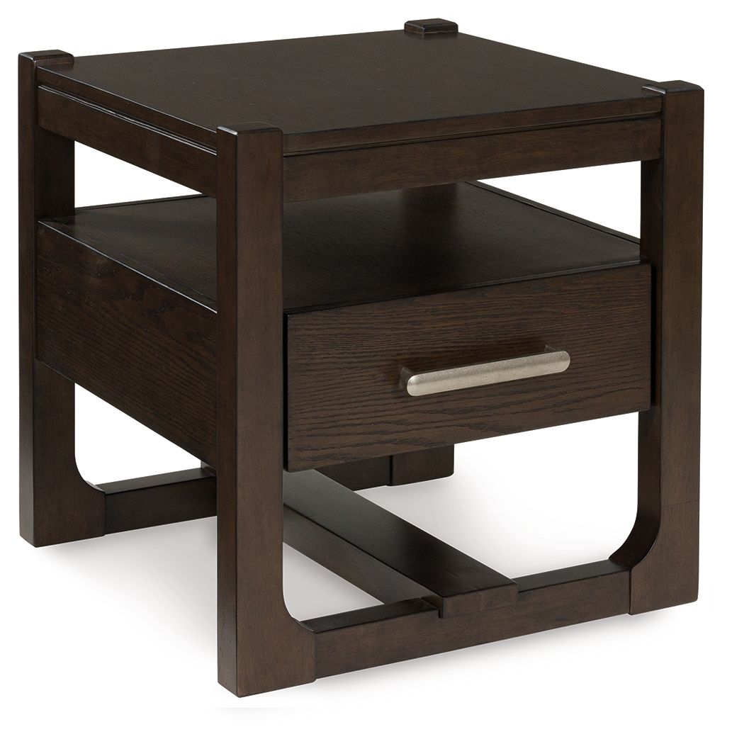Breckington - Table d'appoint carrée - Brun foncé