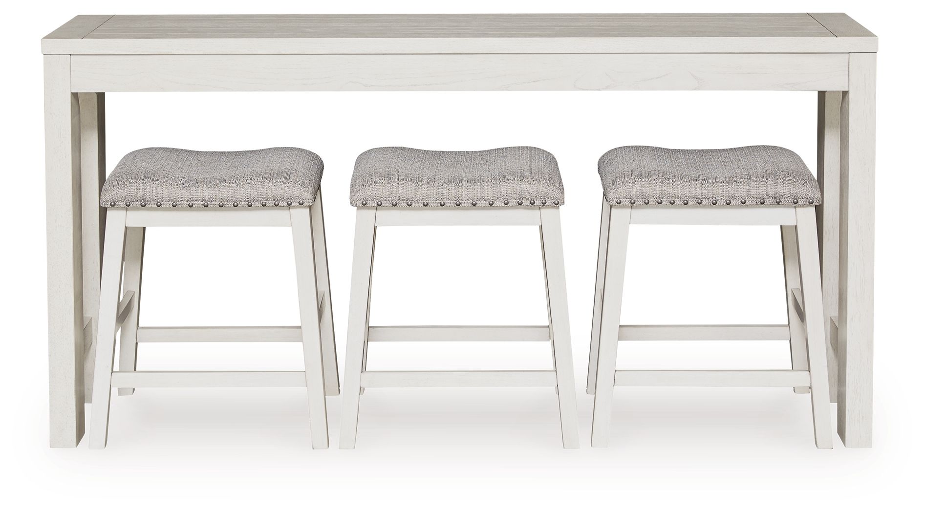 Robbinsdale - Ensemble table de comptoir rectangulaire pour salle à manger (lot de 4) - Blanc antique
