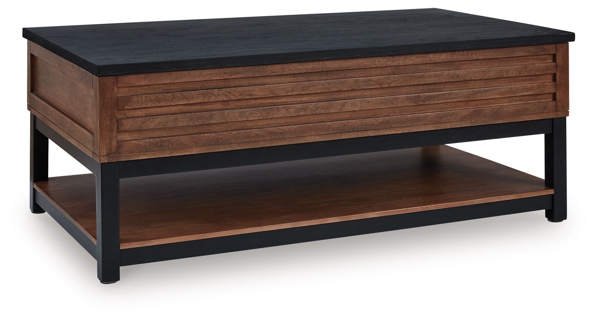 Kallari - Table basse relevable - Marron chaud / Noir