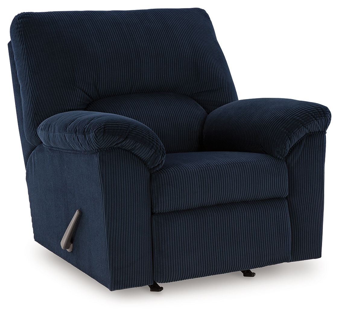 Simplejoy - Fauteuil inclinable à bascule - Tissu - Bleu marine