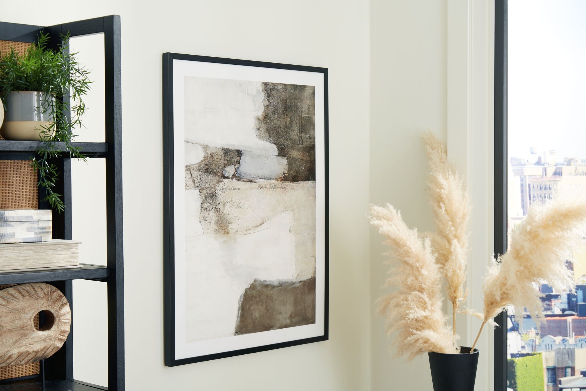 Aldricton - Art mural - Marron / Blanc