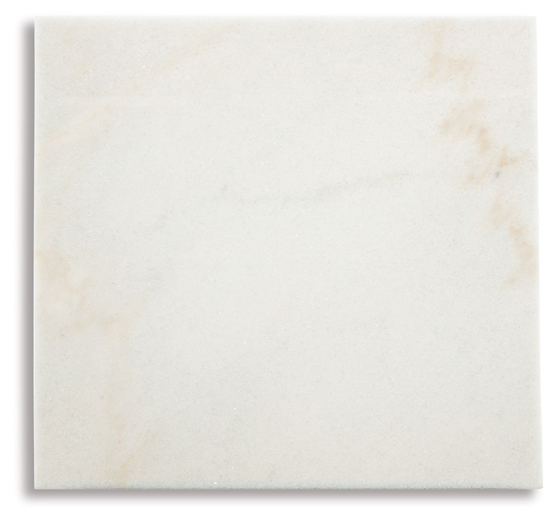 Fostead - Table d'appoint carrée - Blanc / Espresso