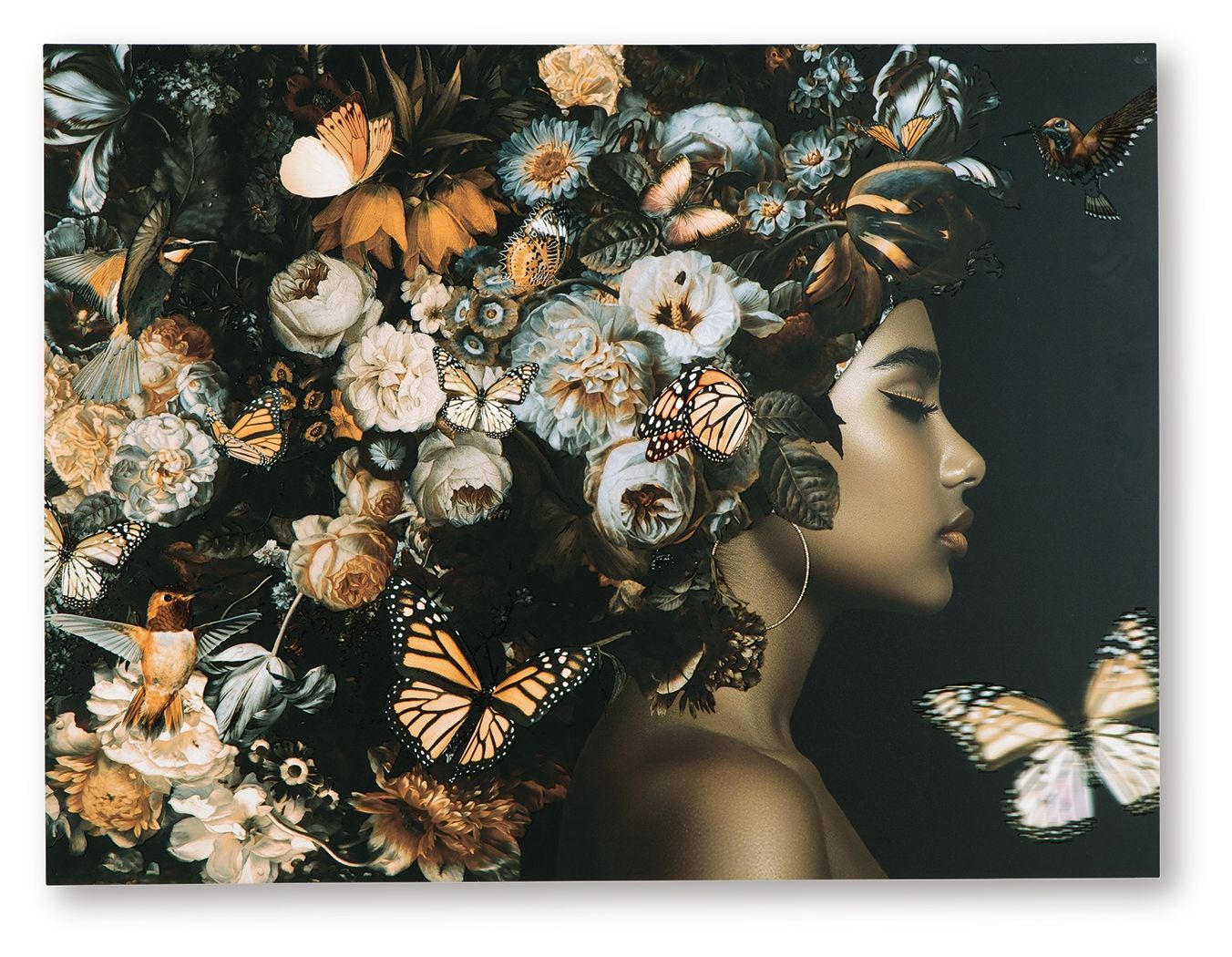 Valfer - Art mural - Orange / Noir / Blanc