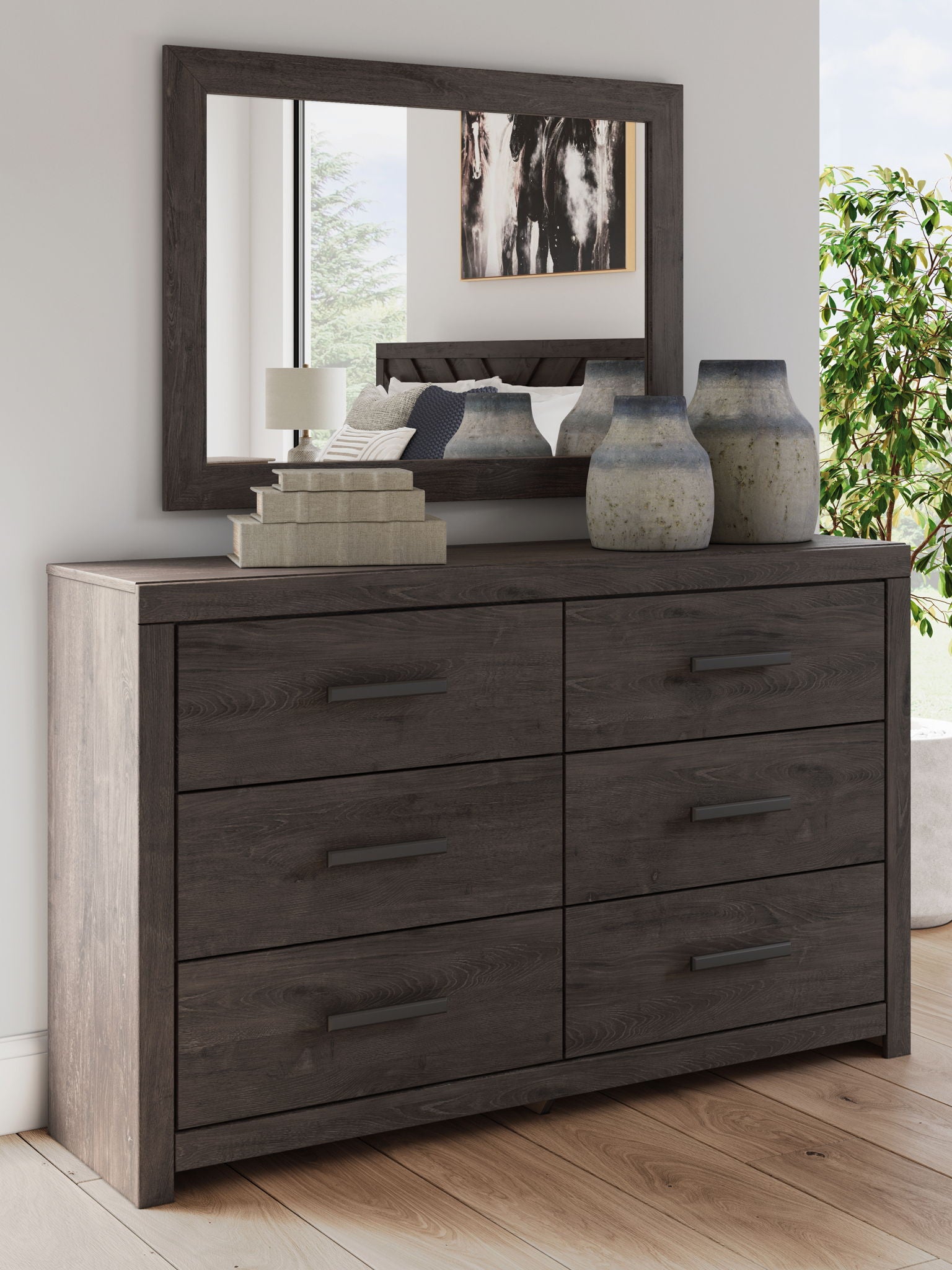 Prendonea - Commode et miroir - Anthracite