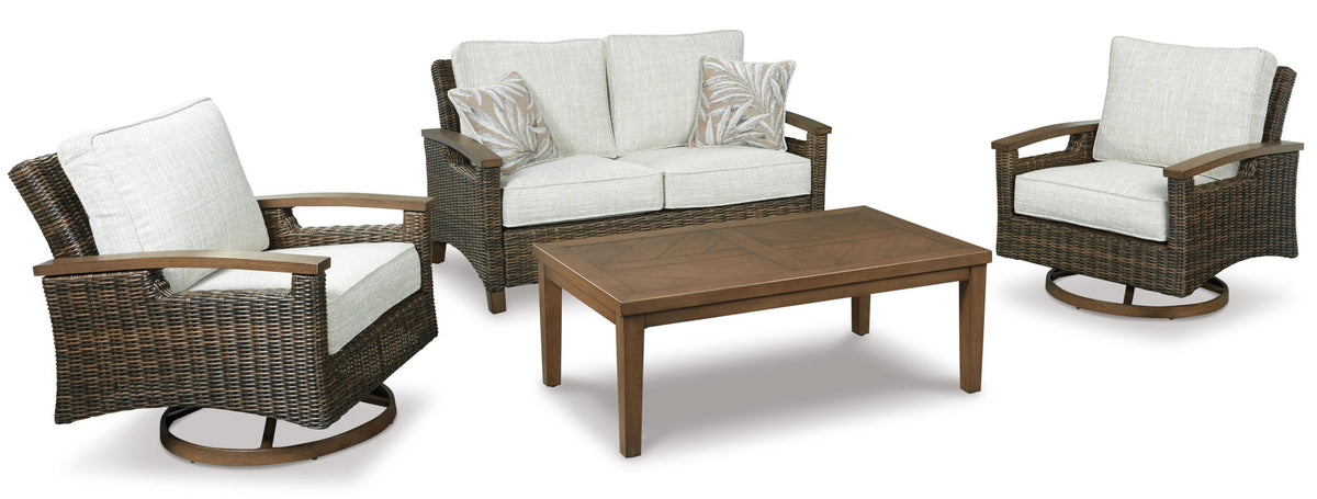 Paradise Trail - Canapé deux places avec coussin - Marron moyen