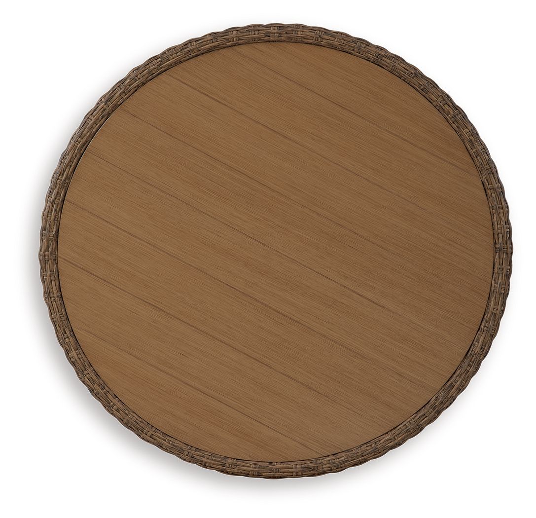 Table basse cocktail Double Point - Ronde - Beige