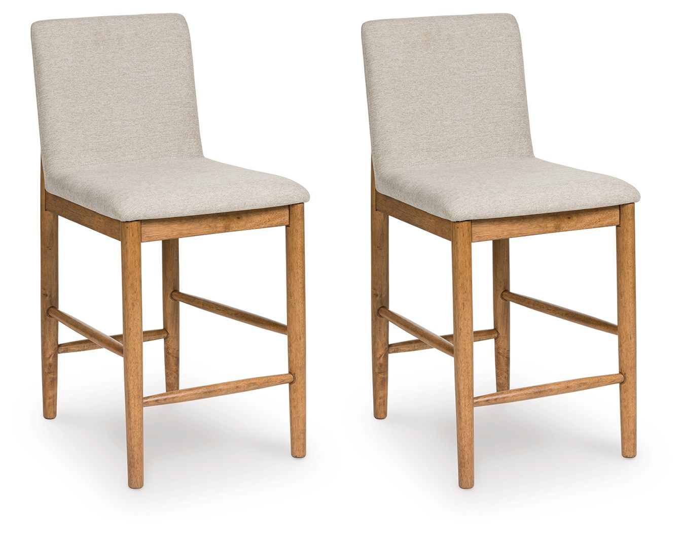 Isanti - Tabouret de bar rembourré (Lot de 2) - Marron clair
