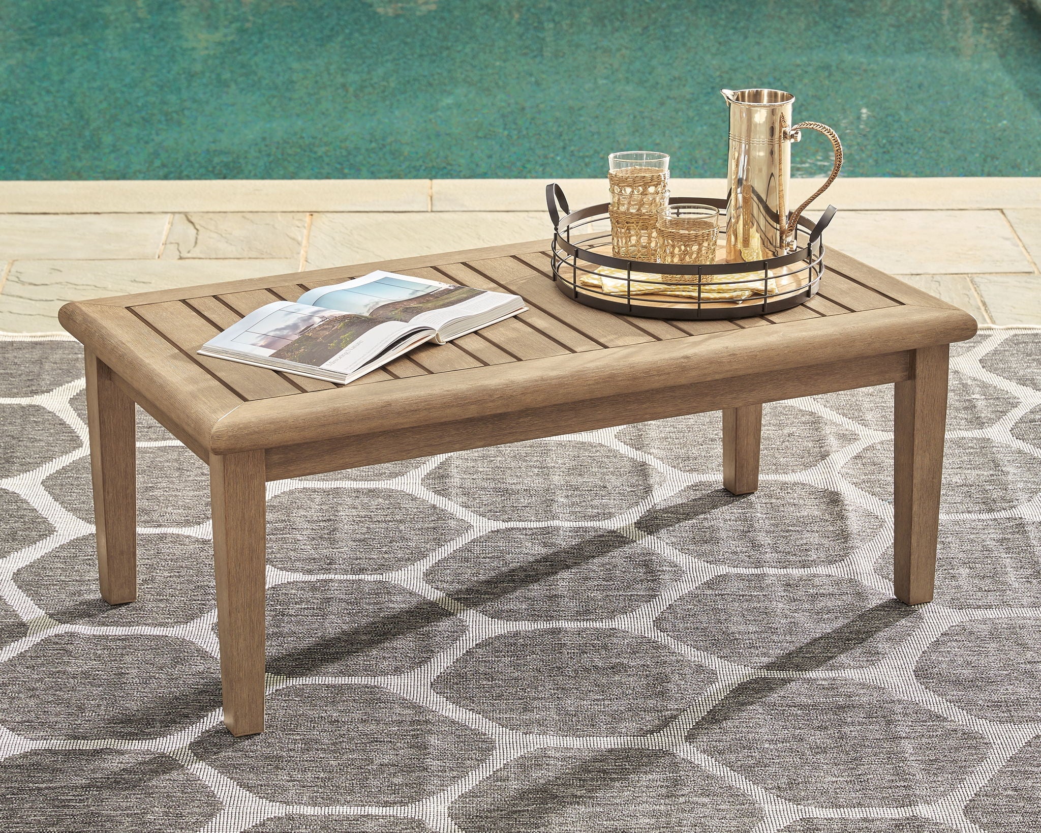 Gerianne - Table basse rectangulaire - Marron