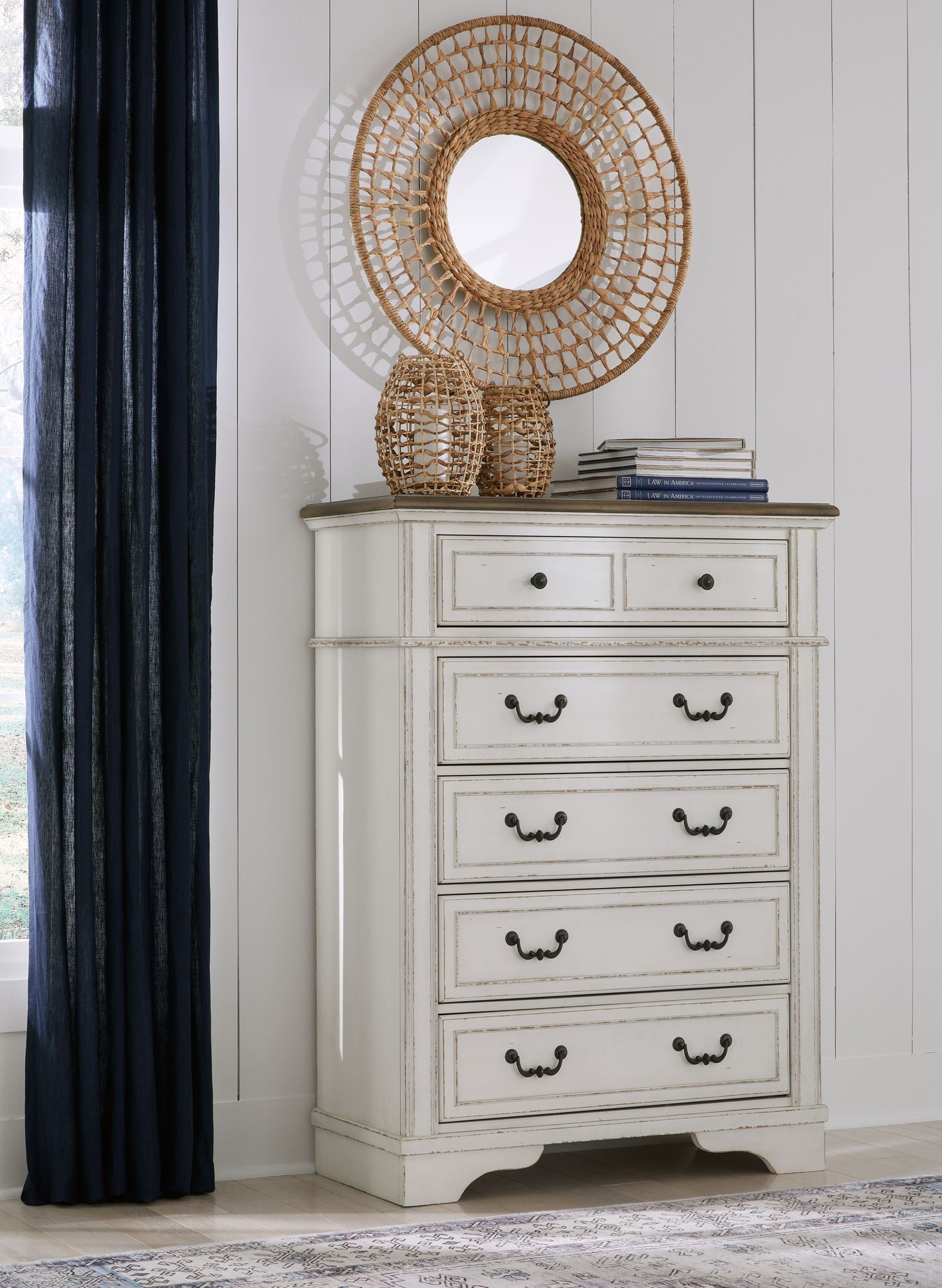 Blendon – Commode à cinq tiroirs – Bicolore