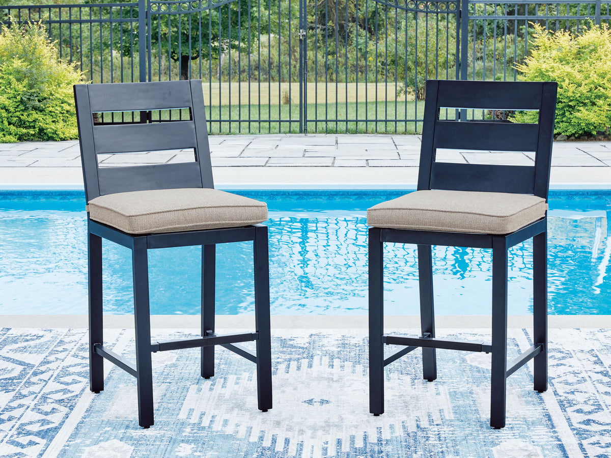 Tabouret de bar East Beach (lot de 2) - Bleu