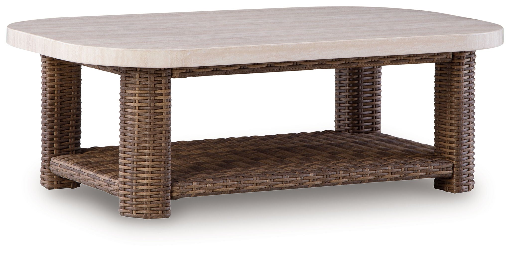 Table basse rectangulaire Dolan Creek – Beige/Marron