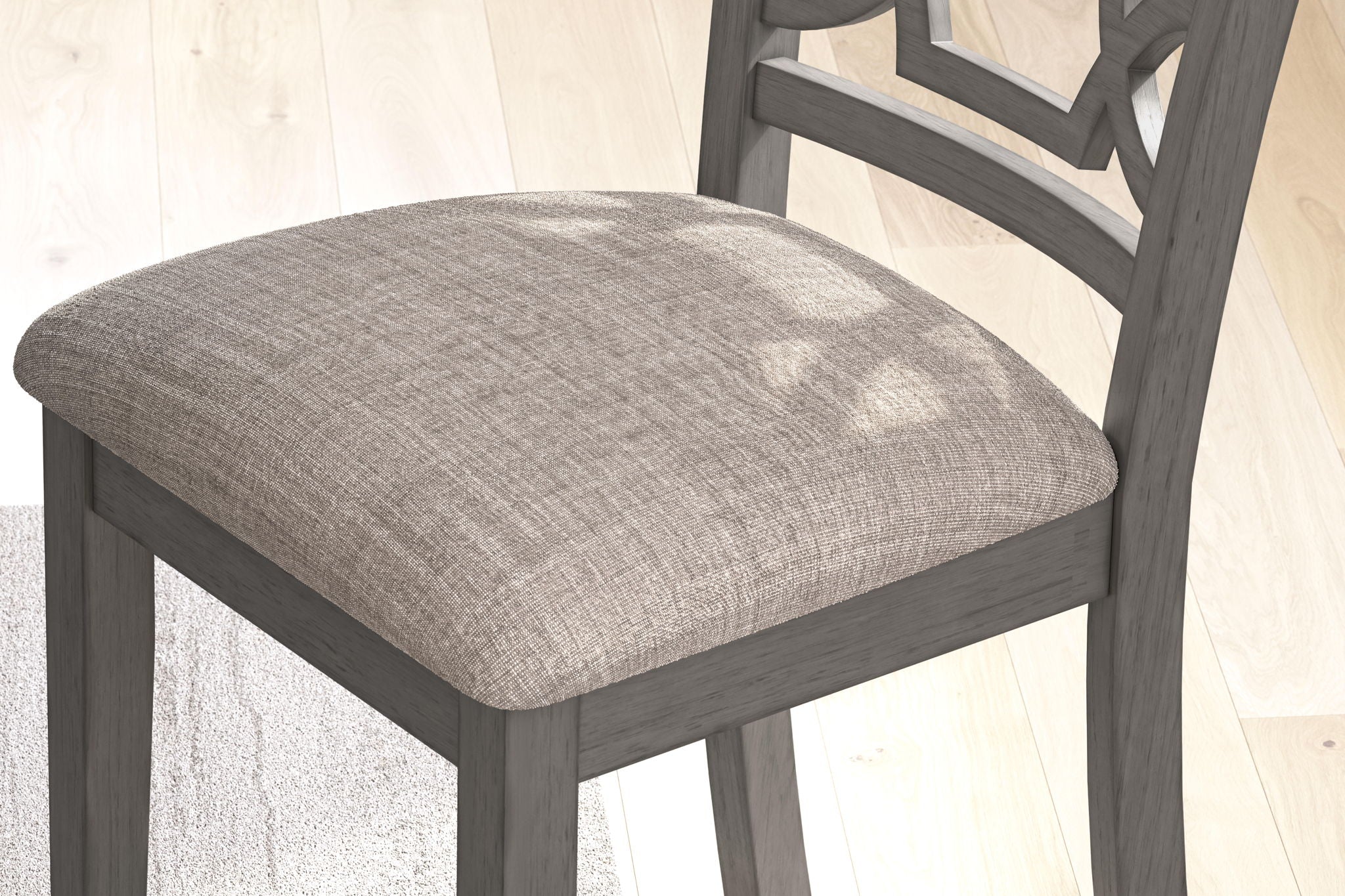 Wrenning - Ensemble table de salle à manger (lot de 6) - Gris