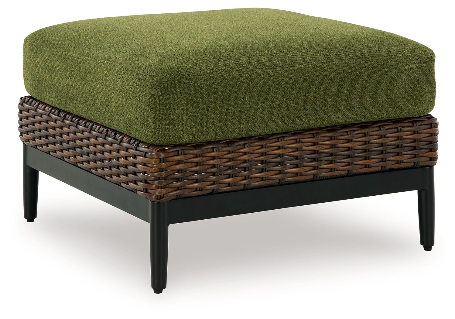Horizon Hall - Pouf avec coussin - Marron / Vert