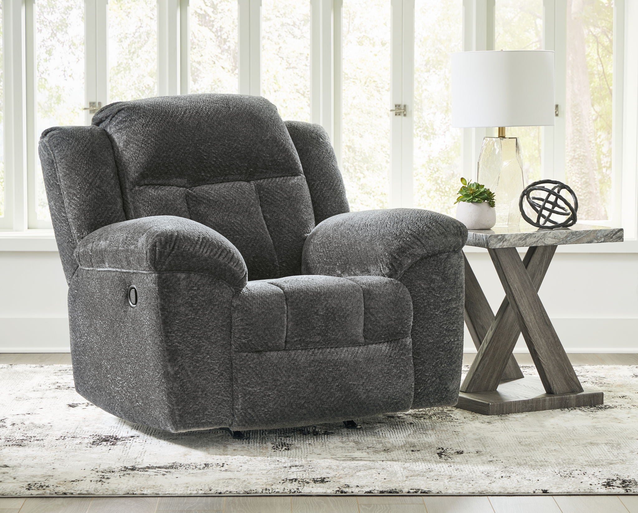 Fauteuil inclinable à bascule Frohn - Tissu - Graphite